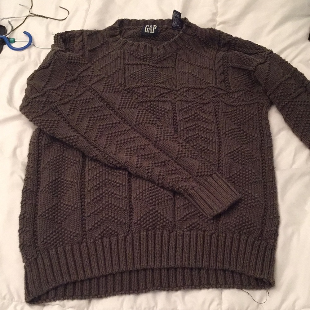 gap oversized green sweater